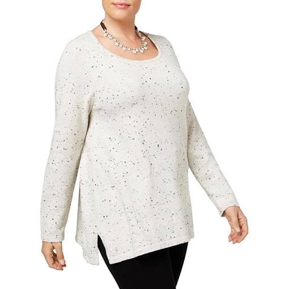 Charter Club Woman Metallic Tunic Sweater